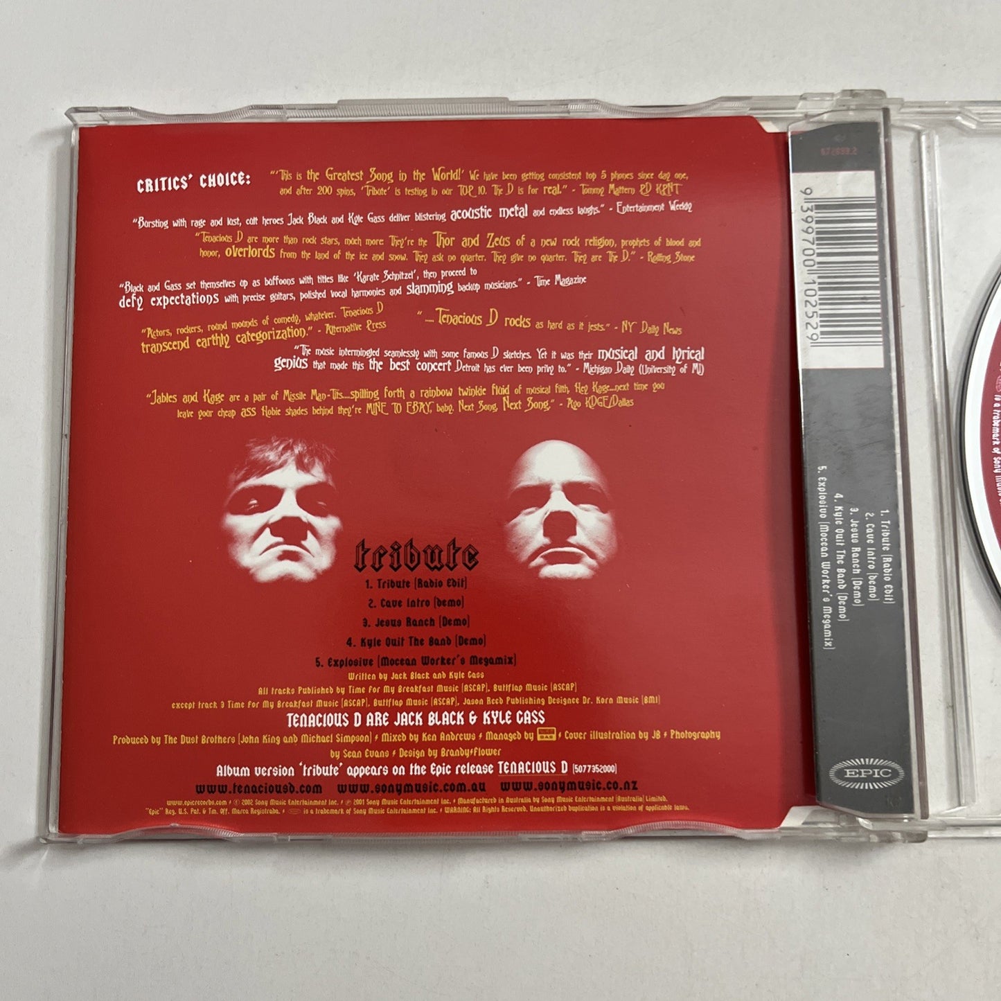 Tenacious D – Tribute (CD, 2002) Australia Single 672893.2