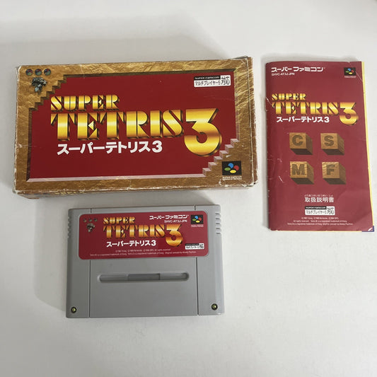 Super Tetris 3 1994 Nintendo Super Famicom SNES NTSC-J JAPAN Game Complete