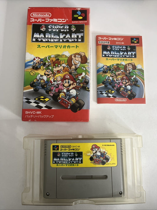 Super Mario Kart 1992 Super Famicom Nintendo SNES NTSC-J JAPAN Game Complete