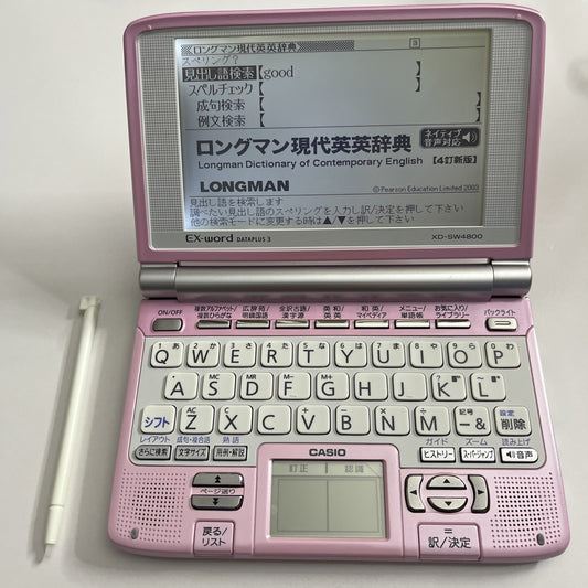 Casio EX-Word Dataplus 3 XD-SW4800 Japanese English Electronic Dictionary Pink