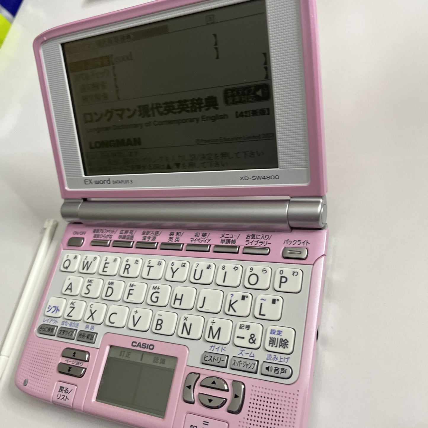Casio EX-Word Dataplus 3 XD-SW4800 Japanese English Electronic Dictionary Pink