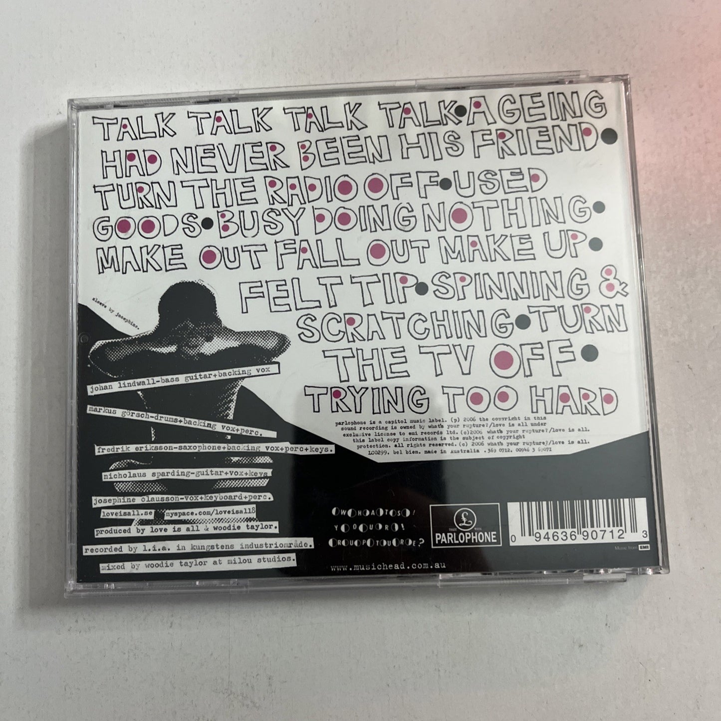 Love Is All – Nine Times That Same Song (CD, 2006) Australia 00946 369071 2 3