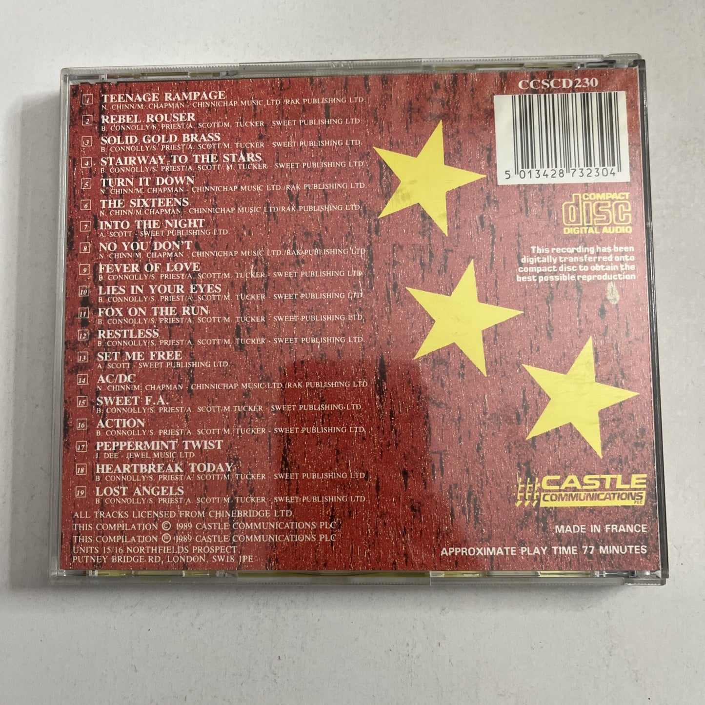 The Sweet – The Collection (CD, 1989) UK CCSCD 230