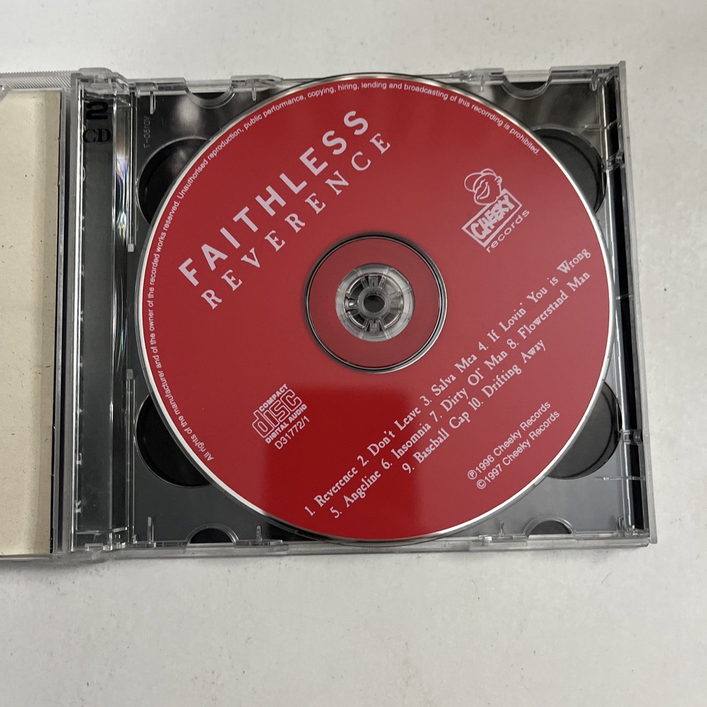Faithless – Reverence (CD, 1997) Australia 2-Disc D31772