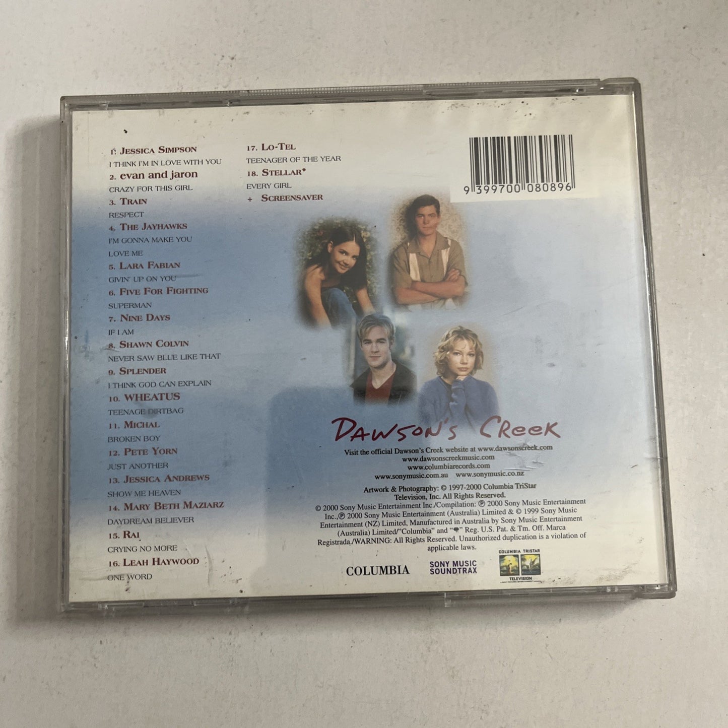 Songs From Dawson's Creek Volume 2 Soundtrack (CD, 2000) Australia 5007492000