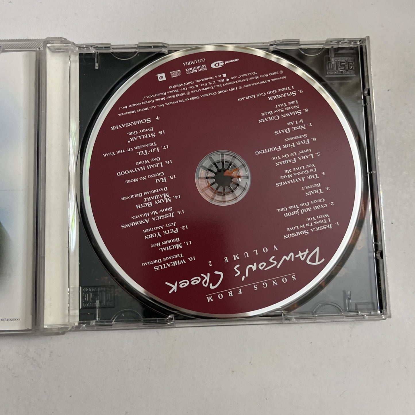 Songs From Dawson's Creek Volume 2 Soundtrack (CD, 2000) Australia 5007492000