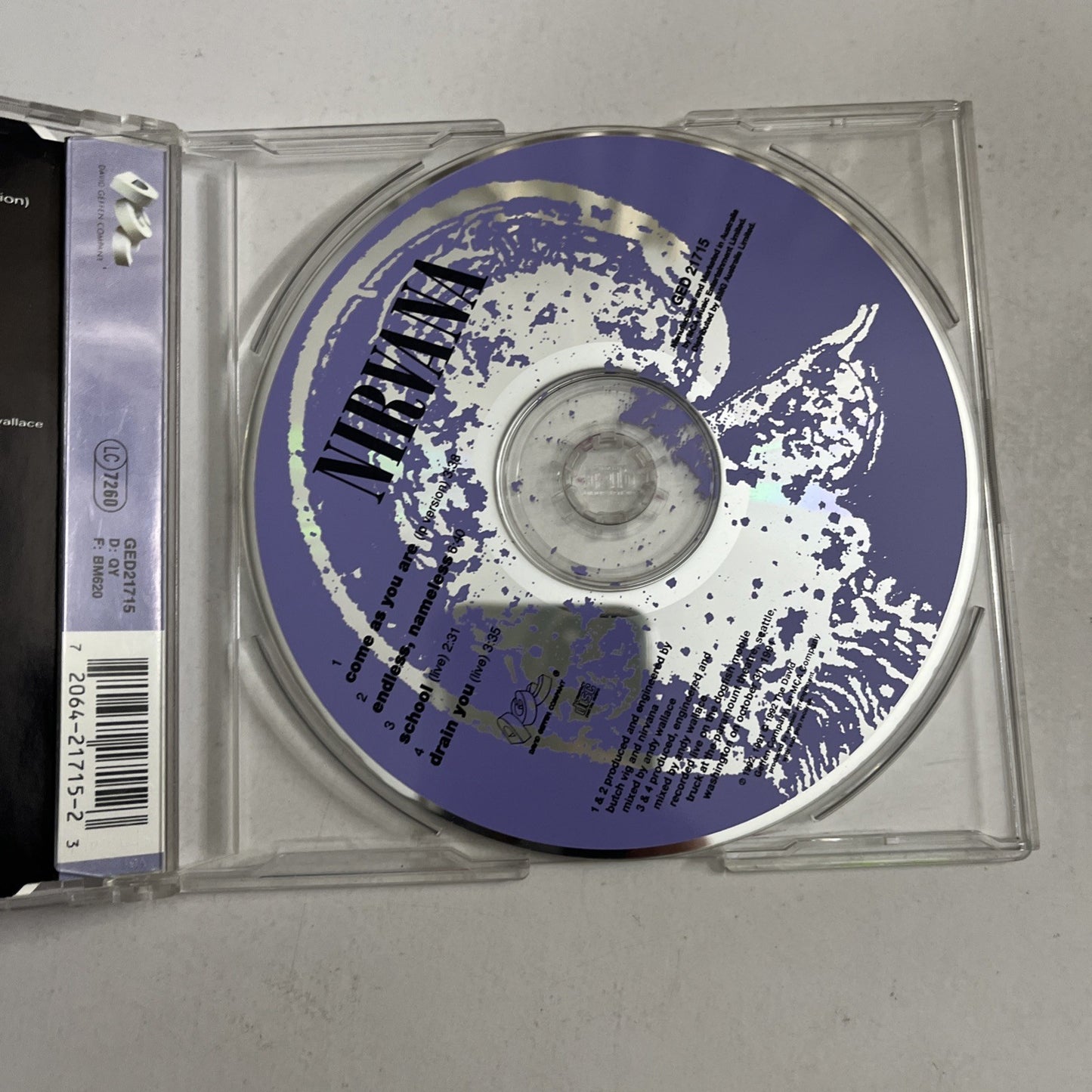 Nirvana – Come As You Are (CD, 1991) Australia Maxi-Single GED21715