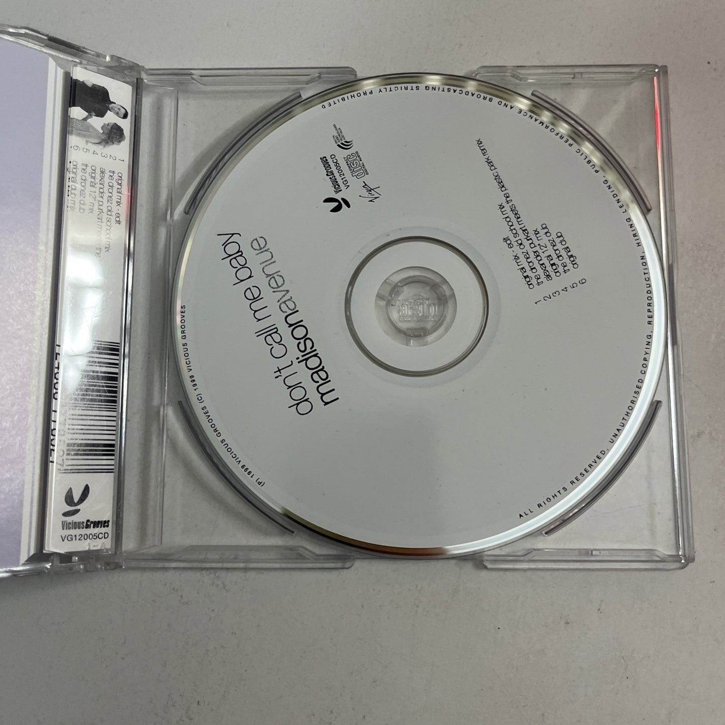 Madison Avenue – Don't Call Me Baby (CD, 1999) Single VG12005CD