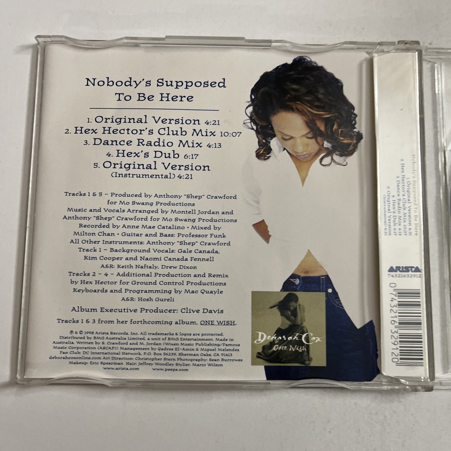 Deborah Cox – Nobody's Supposed To Be Here (CD, 1998) Single 7432163291