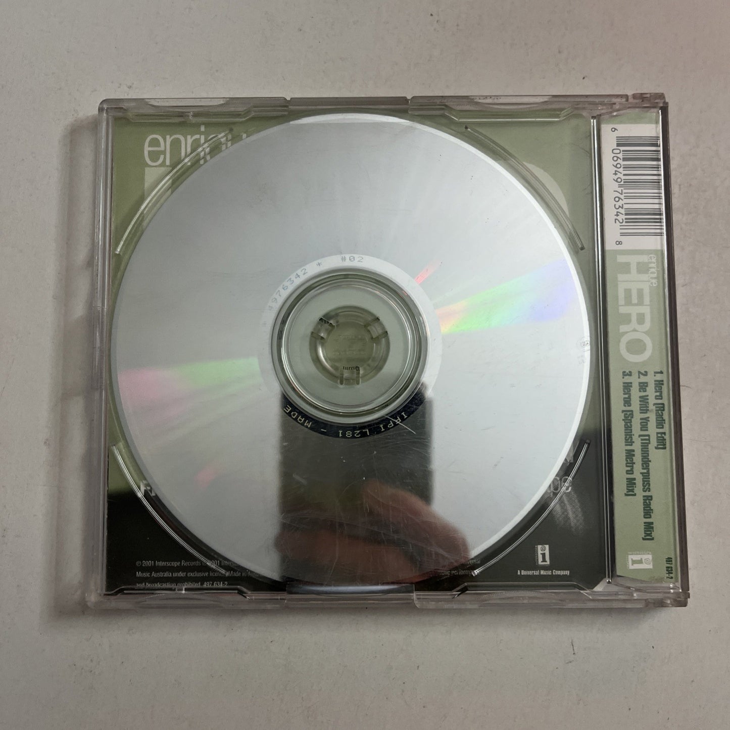 Enrique Iglesias – Hero (CD, 2001) Single Australia 497 634-2