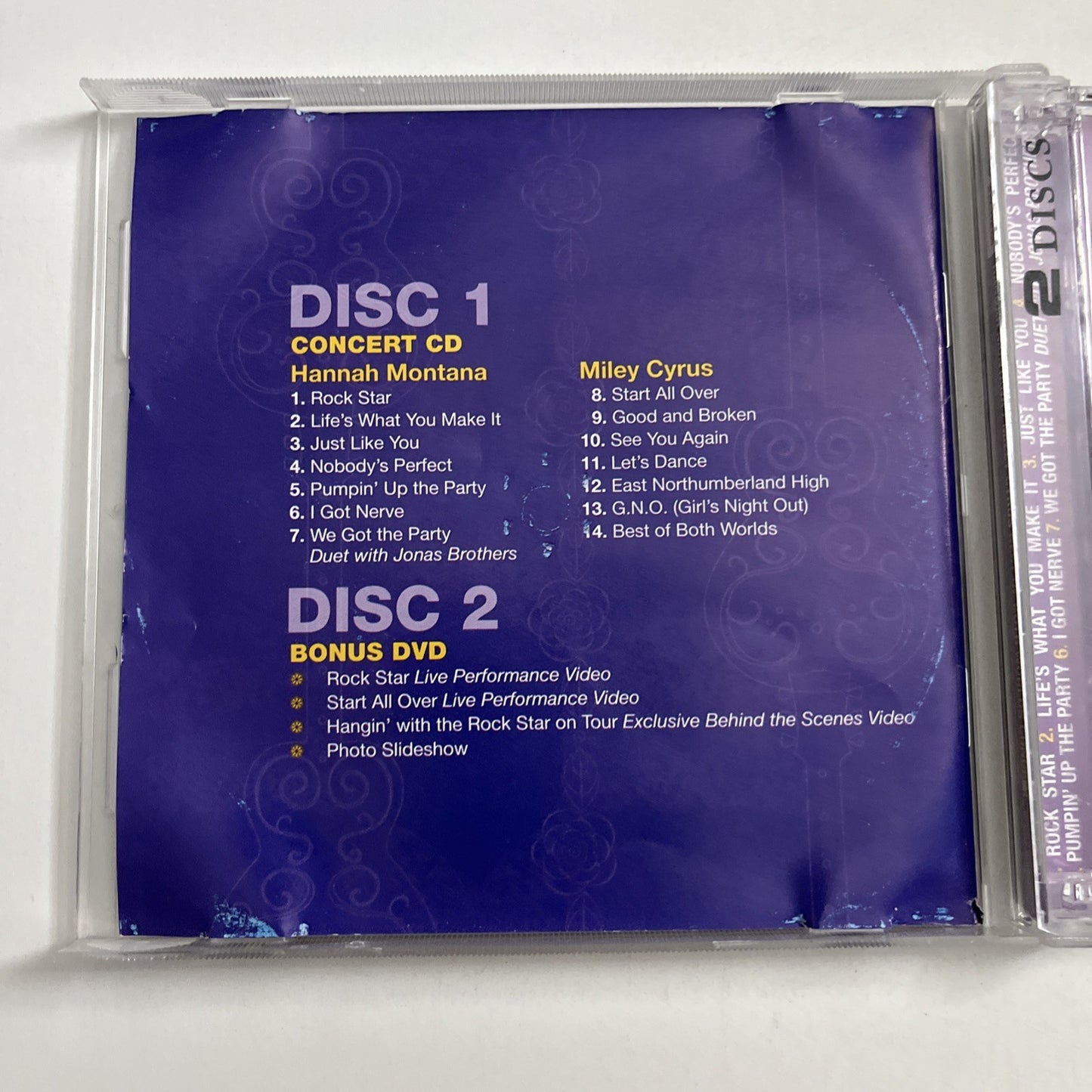 Hannah Montana Miley Cyrus – Best Of Both Worlds Concert (CD, 2008) 2-Disc Album