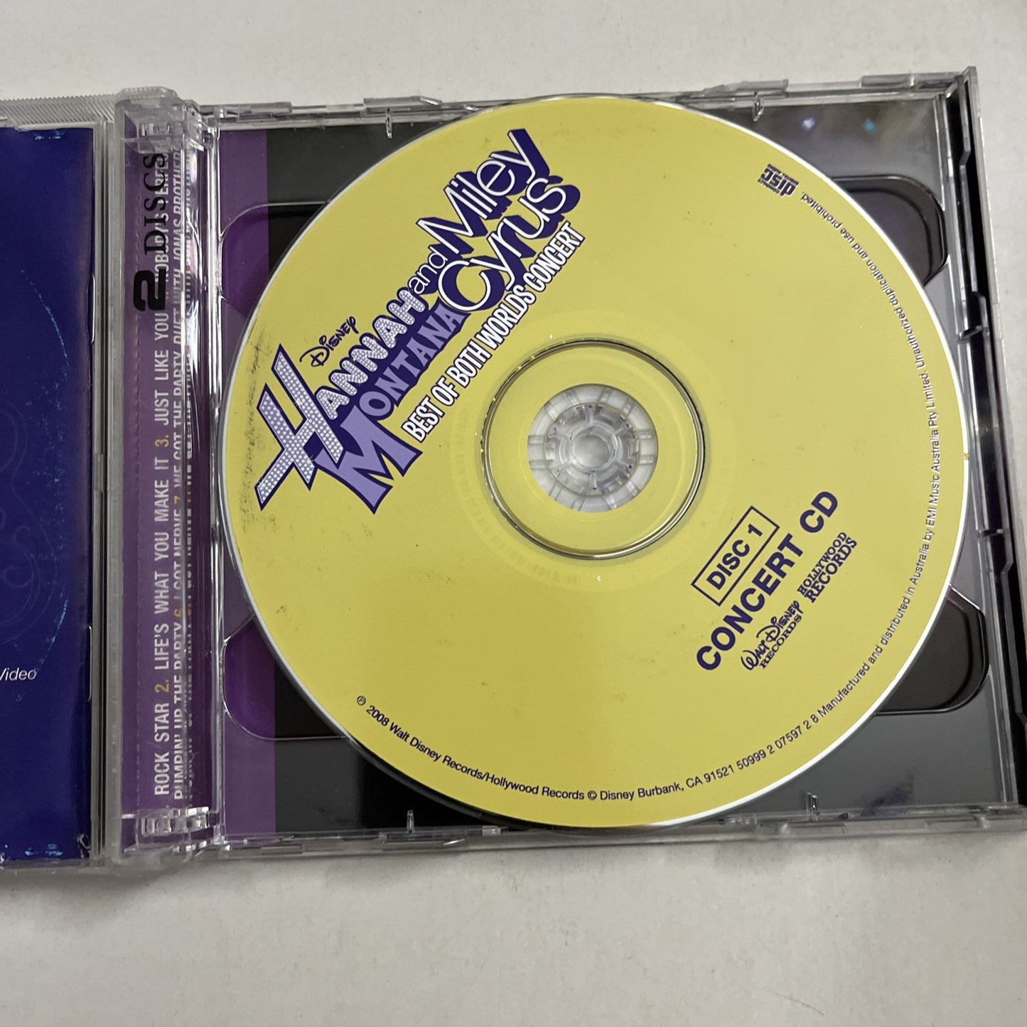 Hannah Montana Miley Cyrus – Best Of Both Worlds Concert (CD, 2008) 2-Disc Album