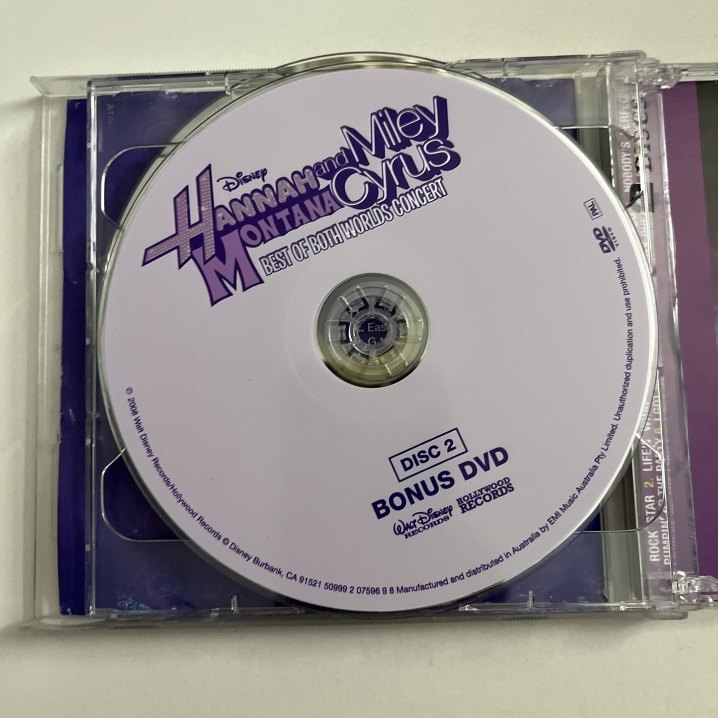 Hannah Montana Miley Cyrus – Best Of Both Worlds Concert (CD, 2008) 2-Disc Album