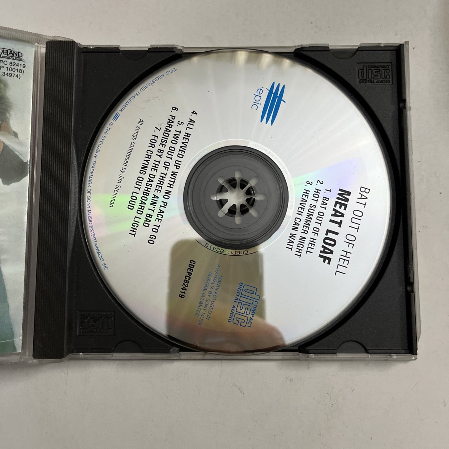 Meat Loaf – Bat Out Of Hell (CD, 1977) Australia CDEPC 82419