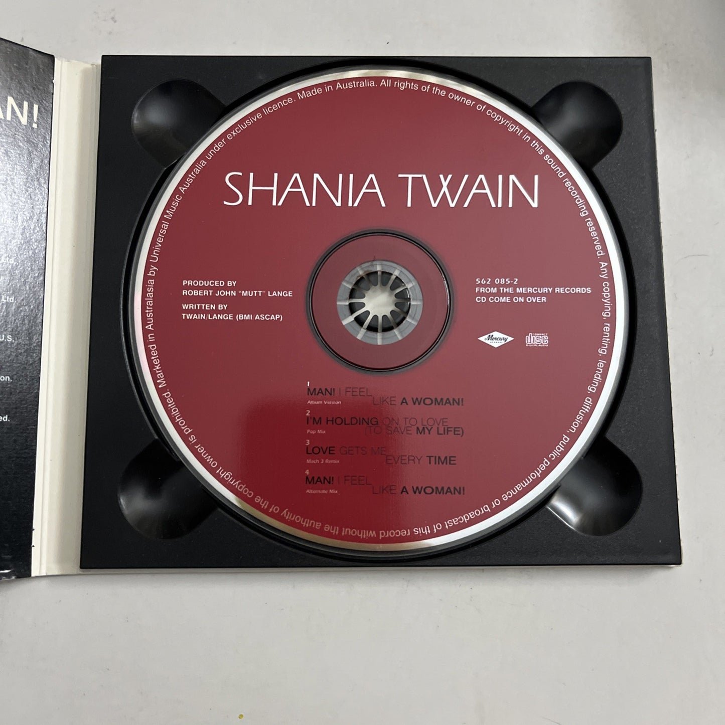 Shania Twain – Man! I Feel Like A Woman! (CD, 1999) Australia Digipak 562 085-2