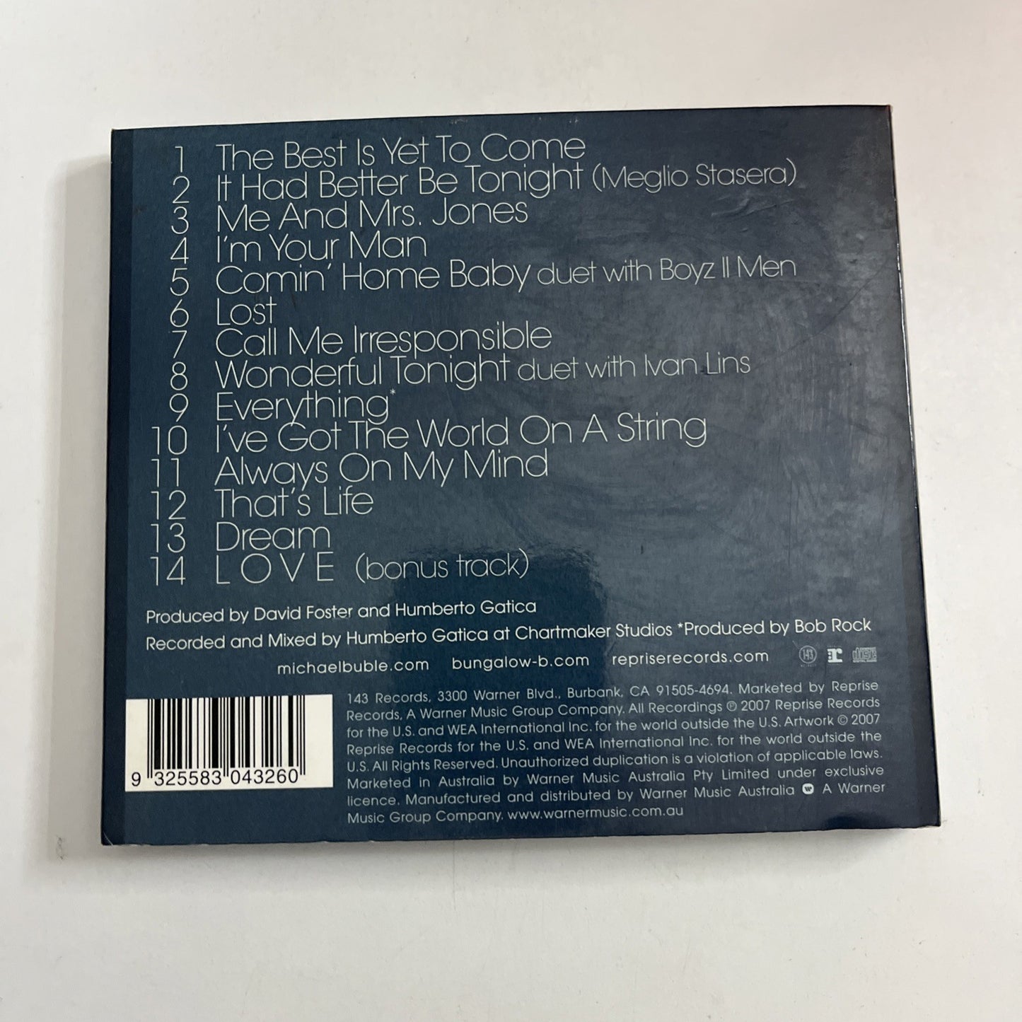 Michael Bublé – Call Me Irresponsible (CD, 2007) Special Edition Digipak