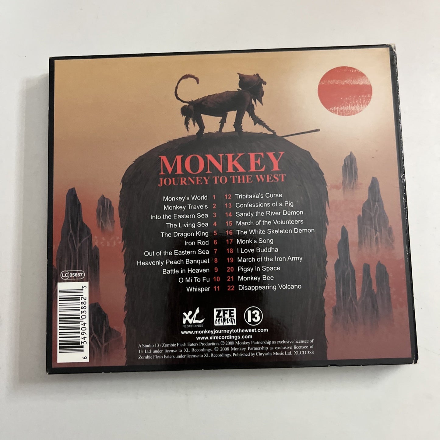 Monkey – Journey To The West (CD, 2008) Australia Digipak XLCD 388