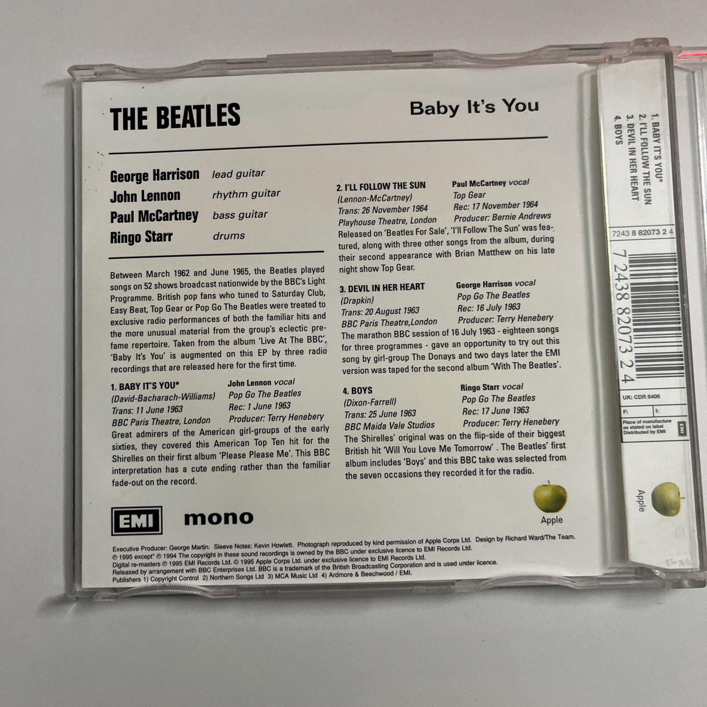 The Beatles – Baby It's You (CD, 1995) Australia 7243 8 82073 2 4