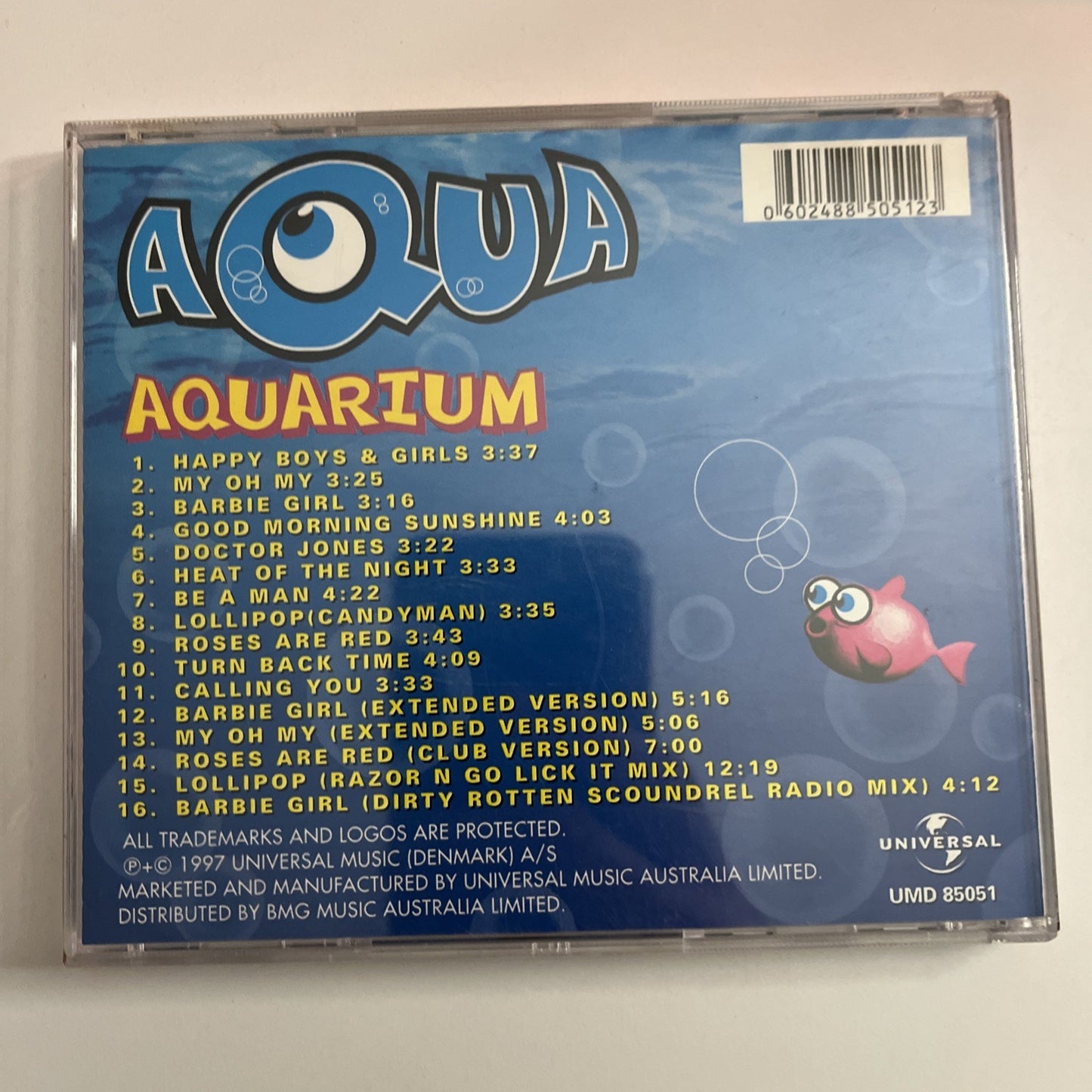 Aqua – Aquarium (CD, 1997) Australia UMD 85051