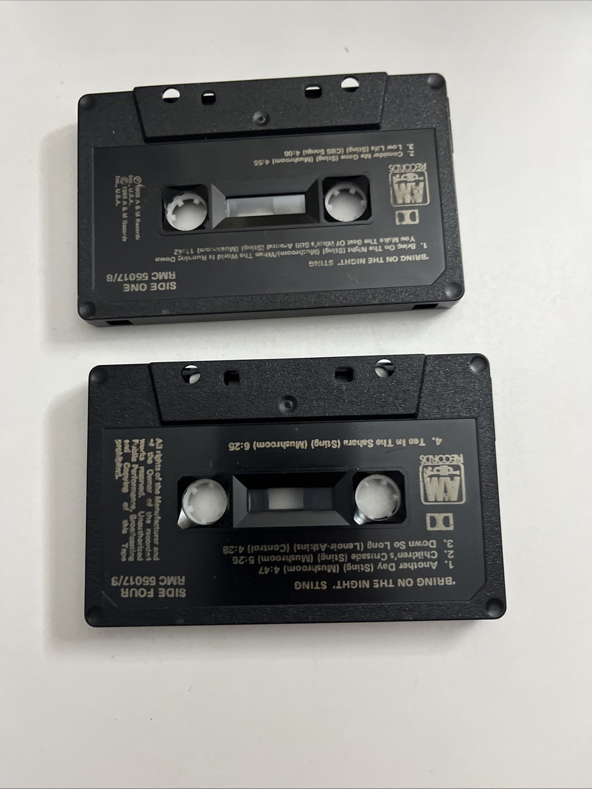 Sting – Bring On The Night (Cassette, 1986) Australia RMC 55017/8