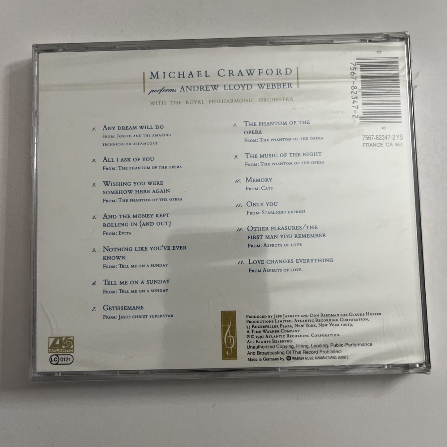 Michael Crawford – Michael Crawford Performs Andrew Lloyd Webber (CD, 1991) NEW