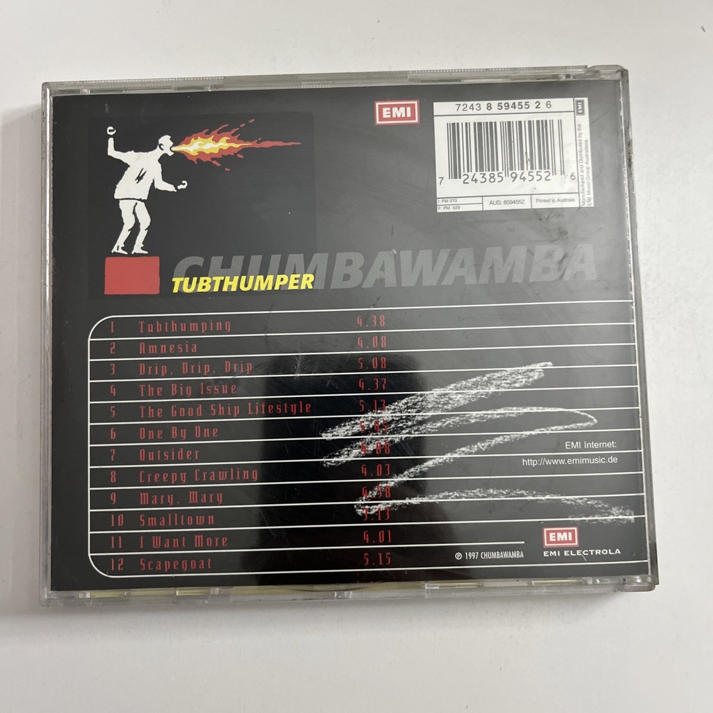 Chumbawamba – Tubthumper (CD, 1997) Australasia 7243 8 59455 2 6