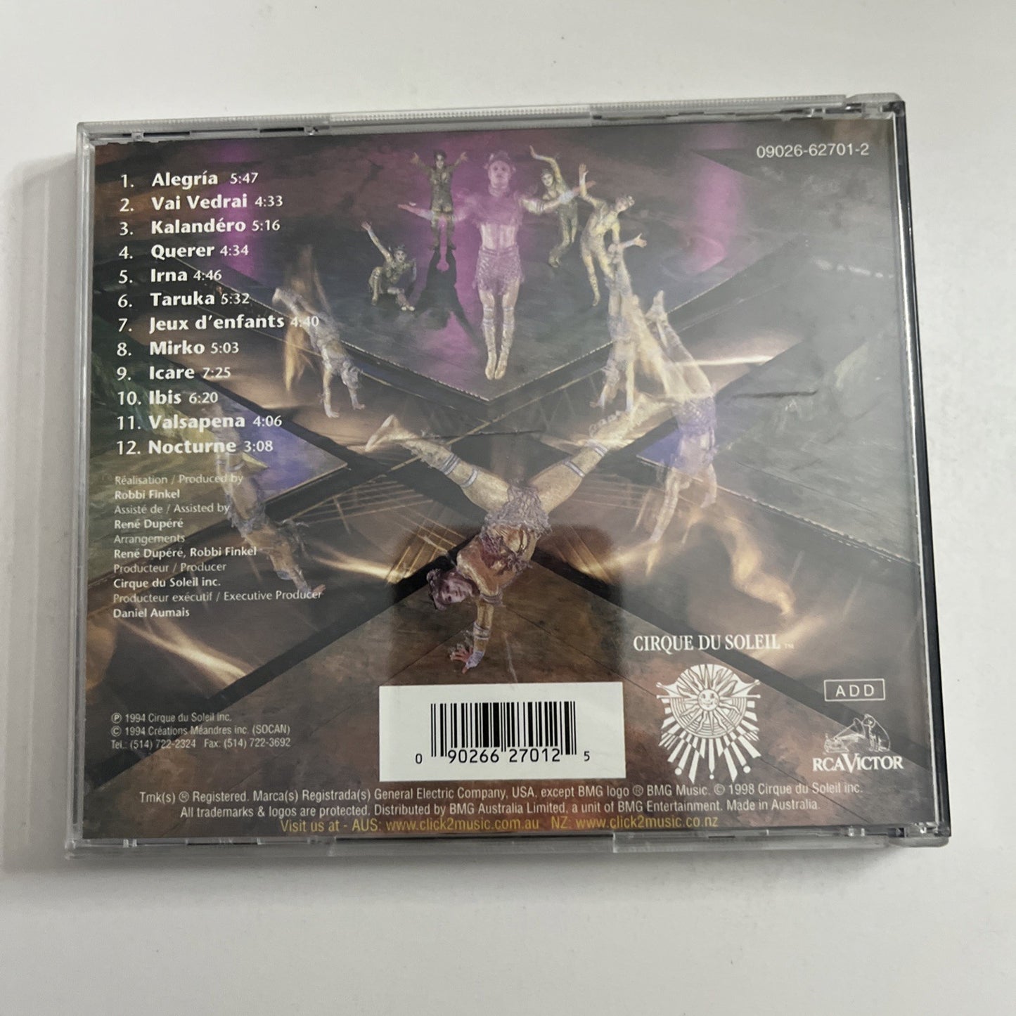 Cirque Du Soleil – Alegría (CD, 1998) Australia & New Zealand 09026-62701-2