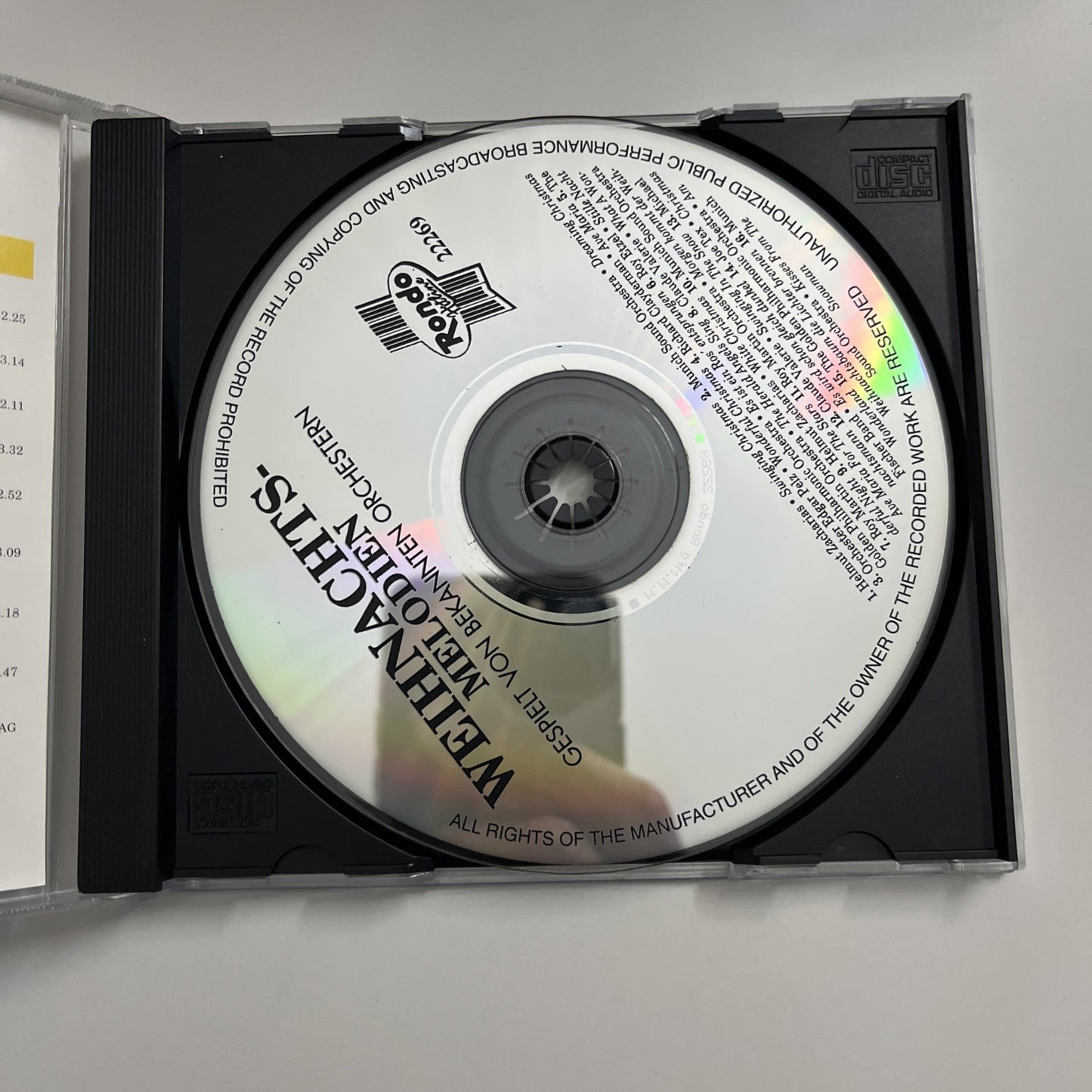 Weihnachts-Melodien - Gespielt Von Bekannten Orchestern (CD, 1994)