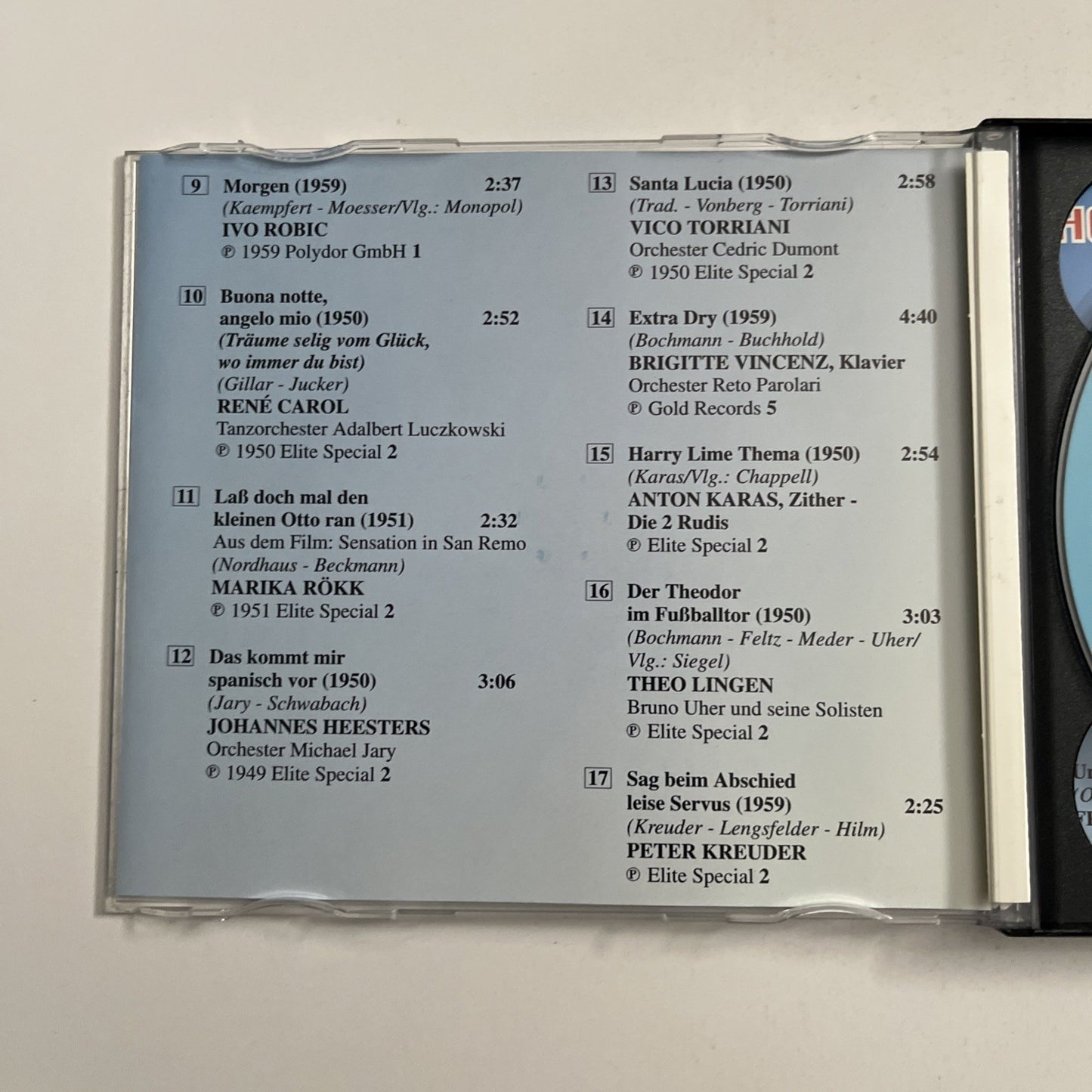 Various – The World Of Schlager Der 50er Jahre (CD, 1996) Germany ZYX 11027-2