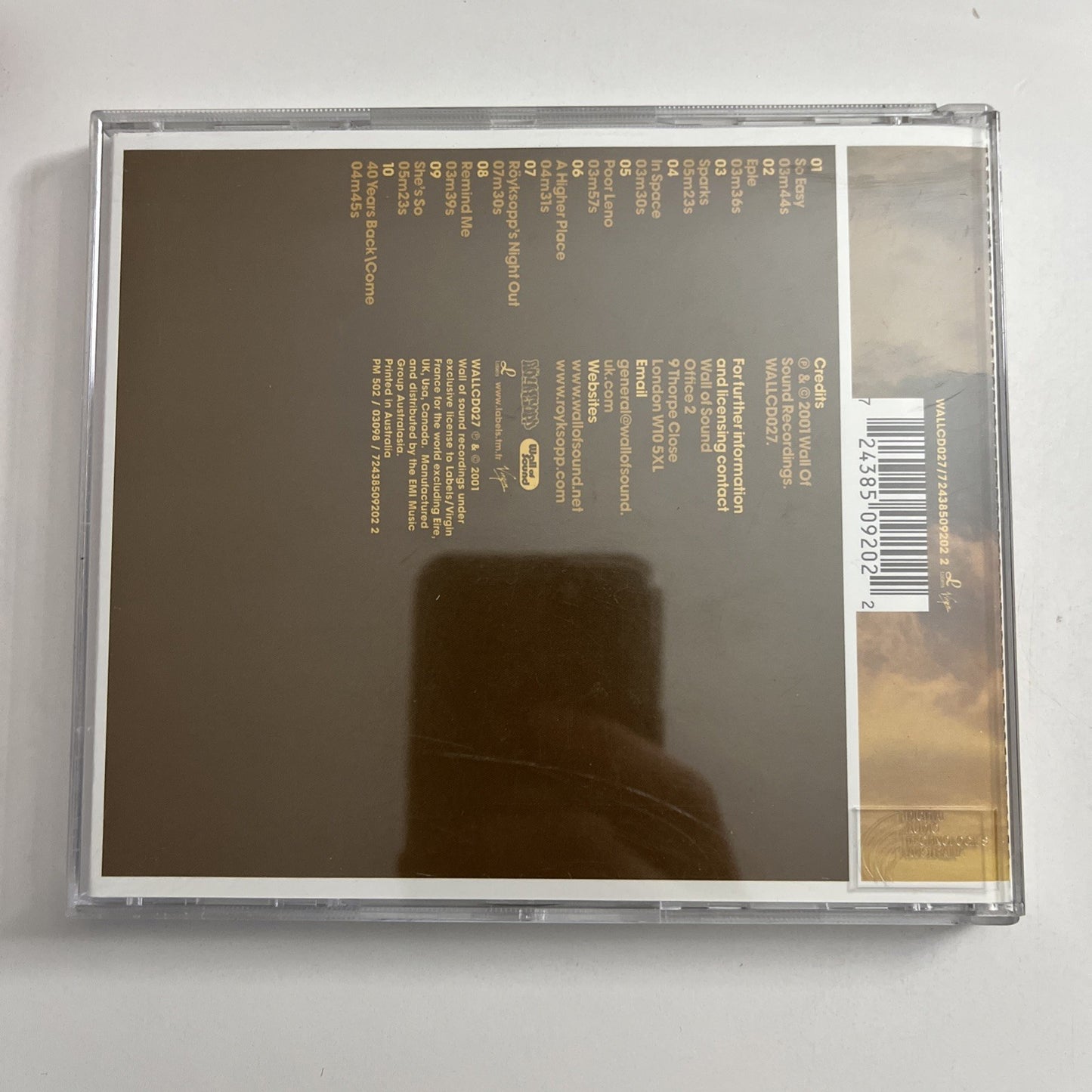 Röyksopp – Melody A.M. (CD, 2001) Australia WALLCD027