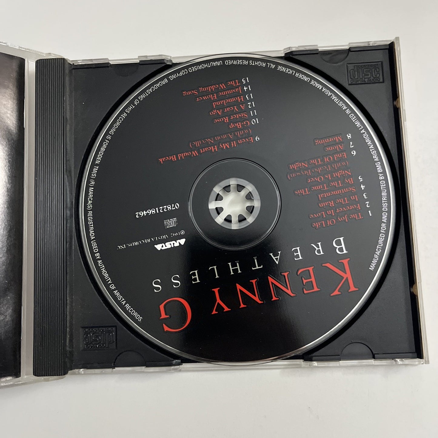 Kenny G – Breathless (CD, 1992) US ARCD 8646