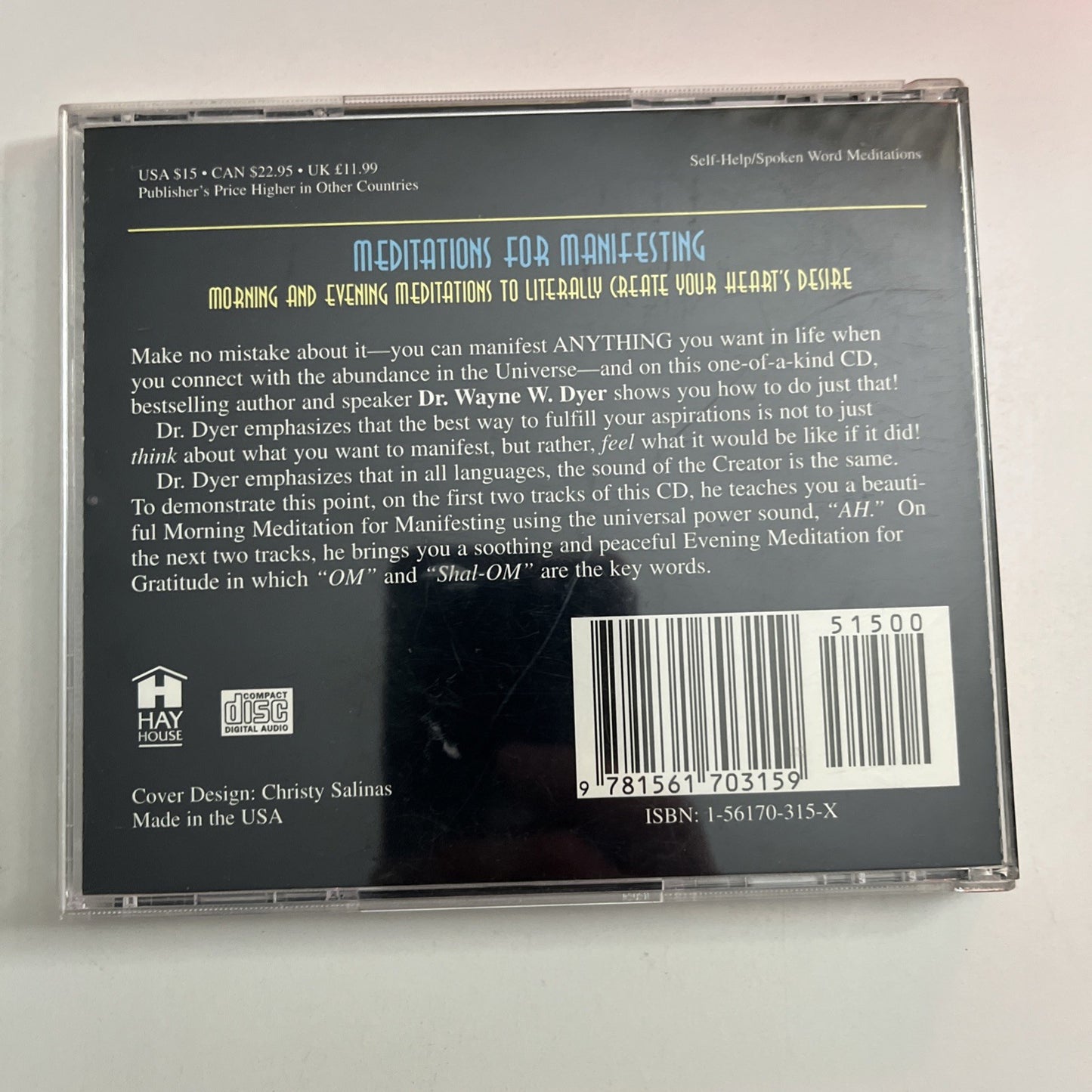 Dr. Wayne W. Dyer – Meditations For Manifesting (CD, 2004) US