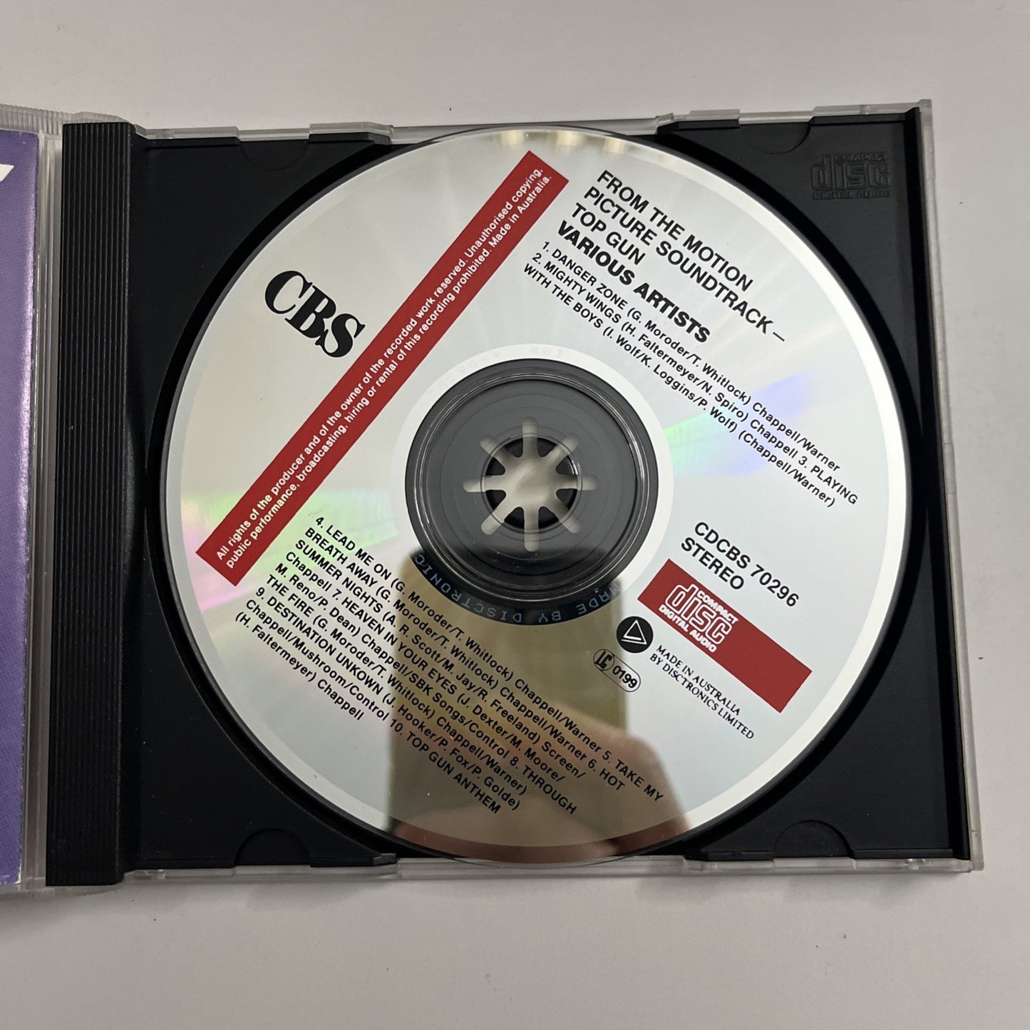 Top Gun - Original Motion Picture Soundtrack (CD, 1986) CDCBS 70296