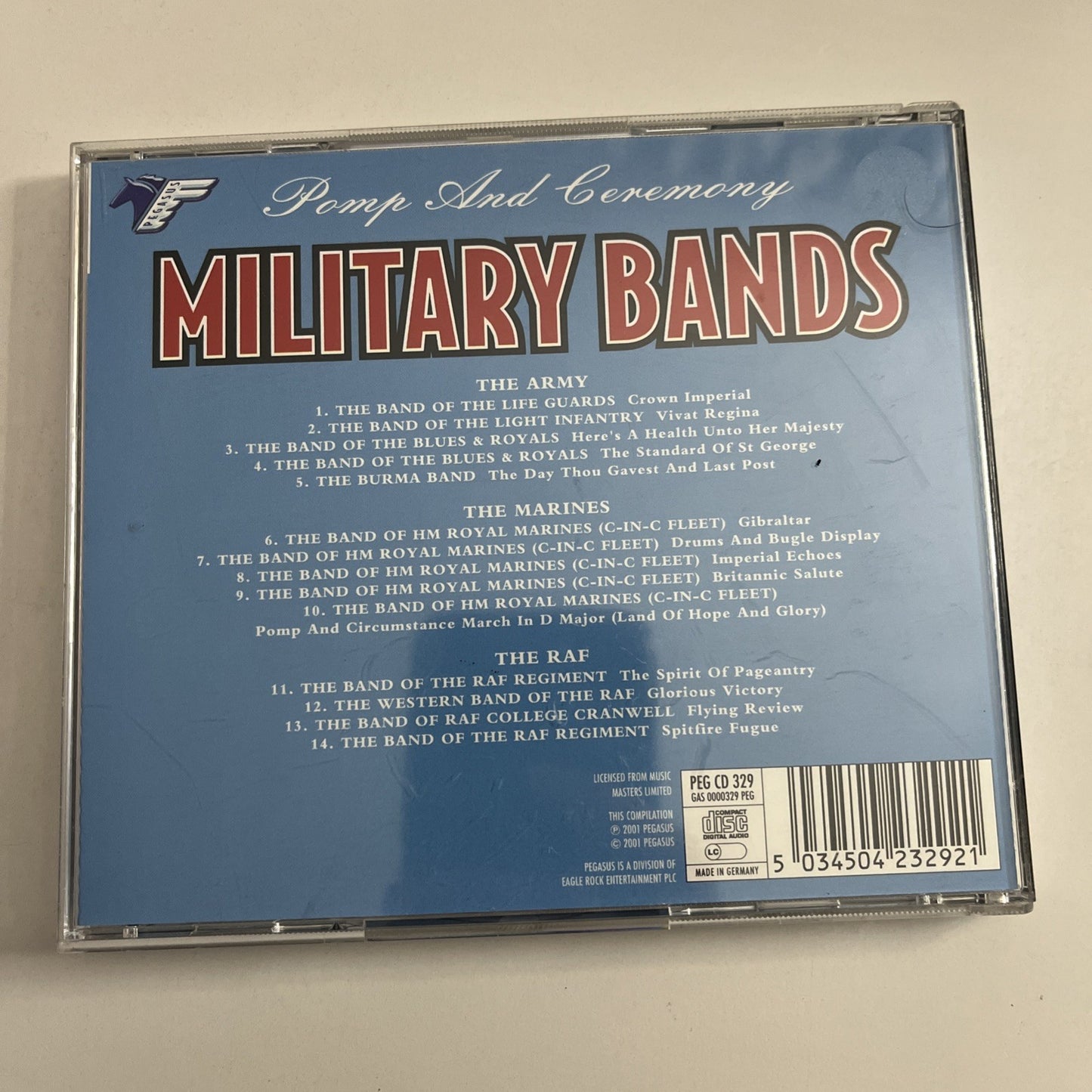Various – Military Bands - Pomp And Ceremony (CD, 2001) UK PEG CD 329