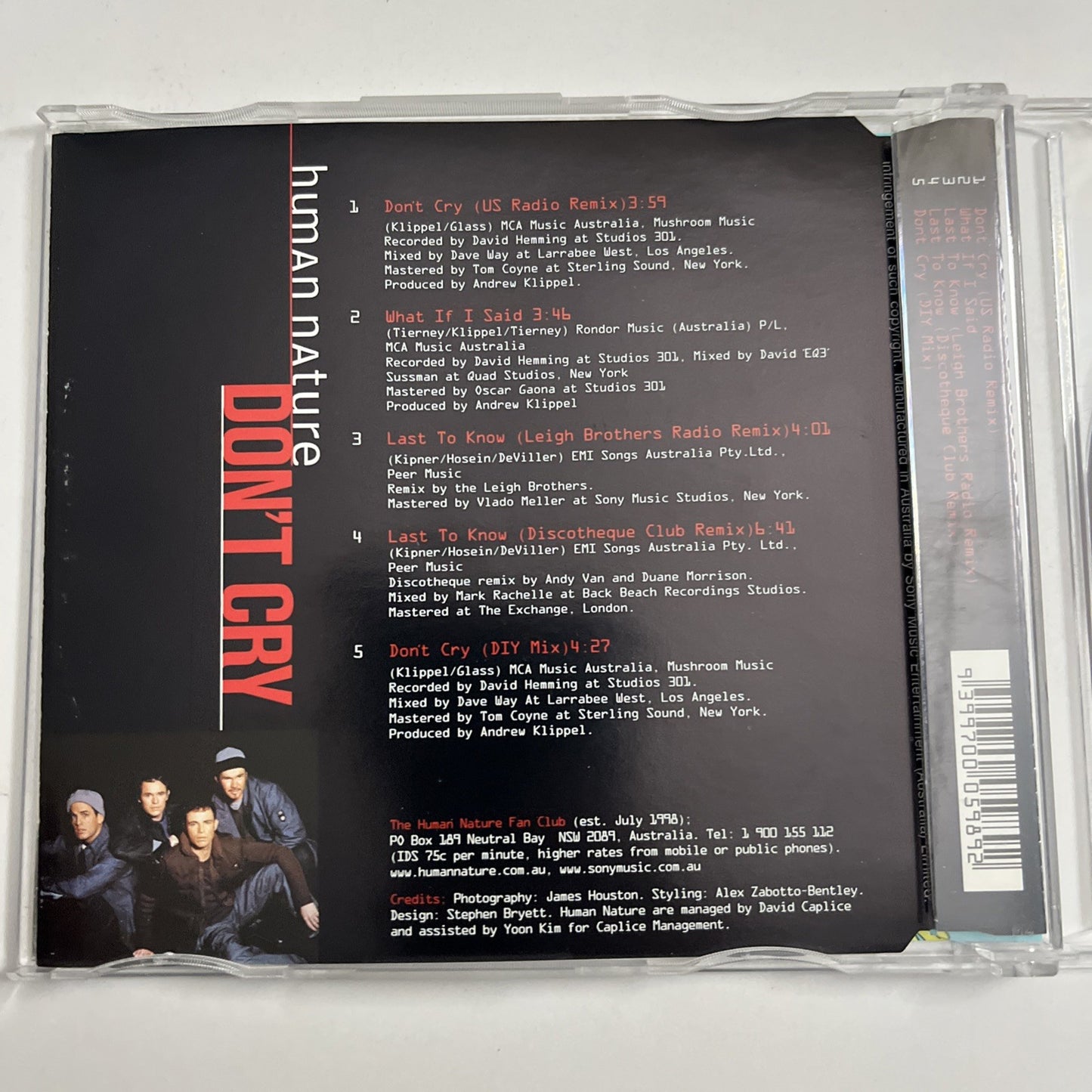 Human Nature – Don't Cry (CD, 1999) Australia 666535.2