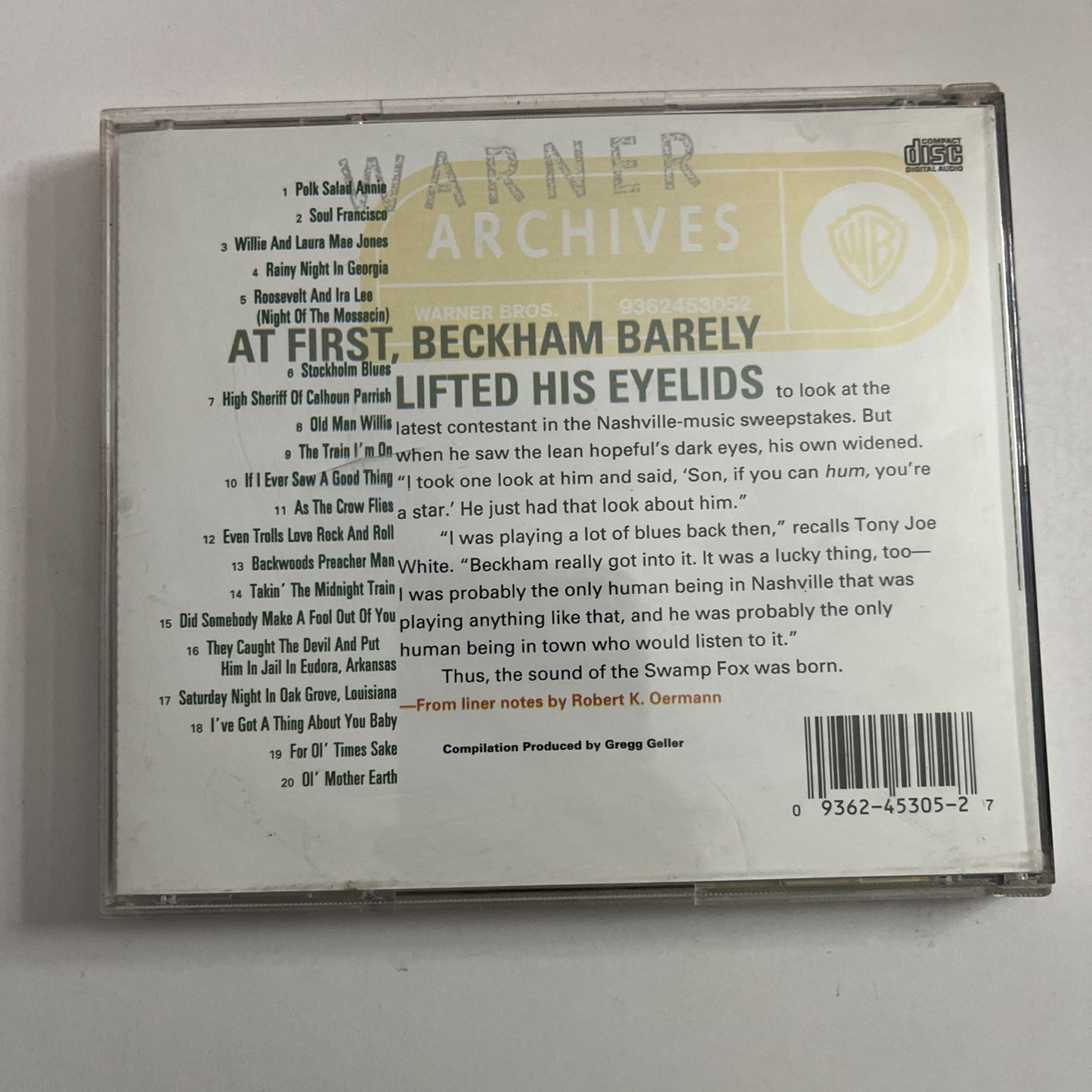 Tony Joe White – The Best Of Tony Joe White Featuring Polk Salad Annie CD 1993