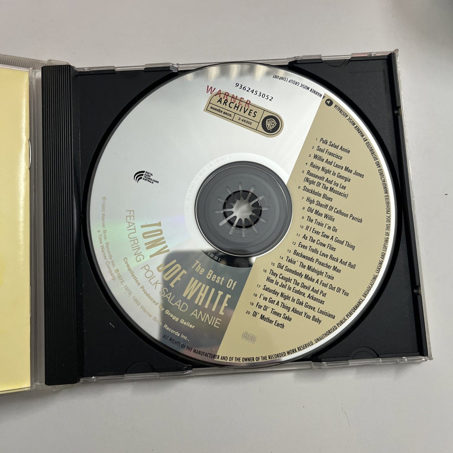 Tony Joe White – The Best Of Tony Joe White Featuring Polk Salad Annie CD 1993