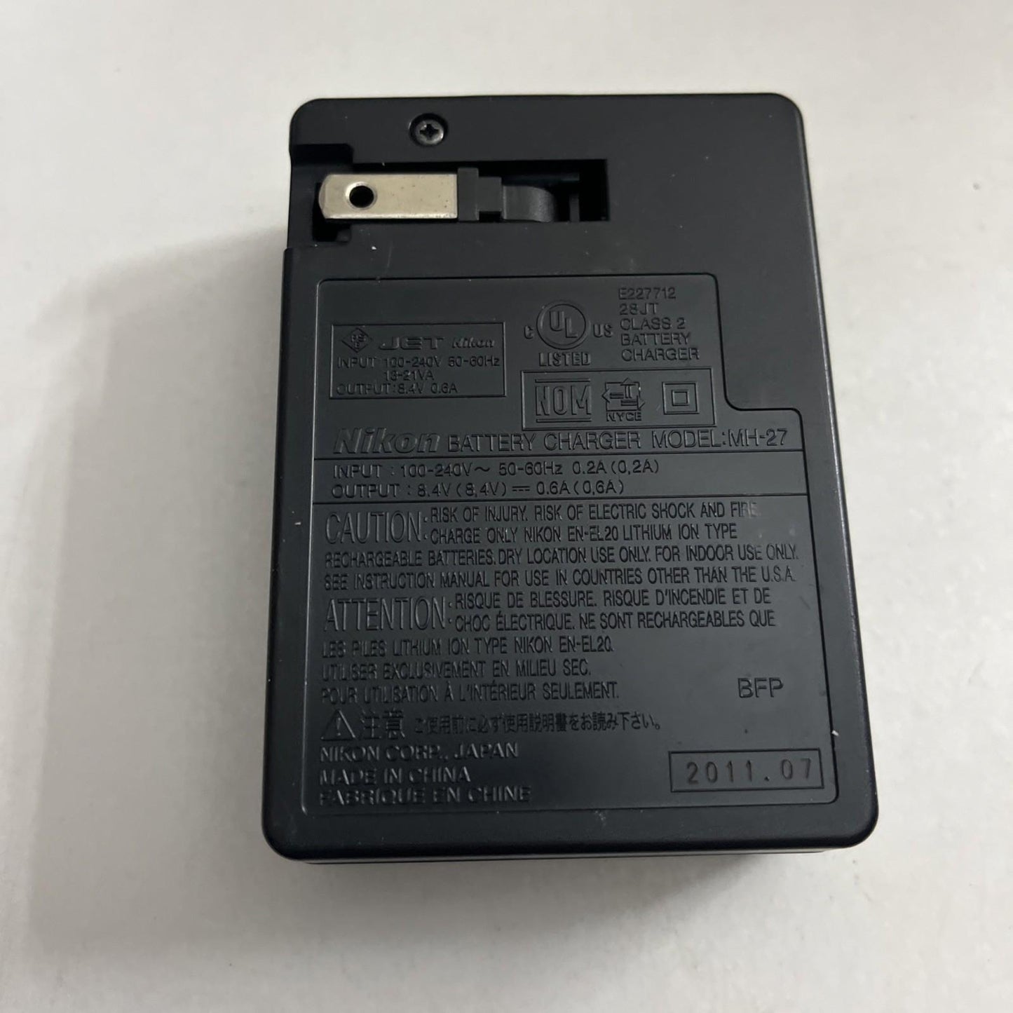 Genuine Nikon MH-27 Camera Battery Charger For EN-EL20 Battery