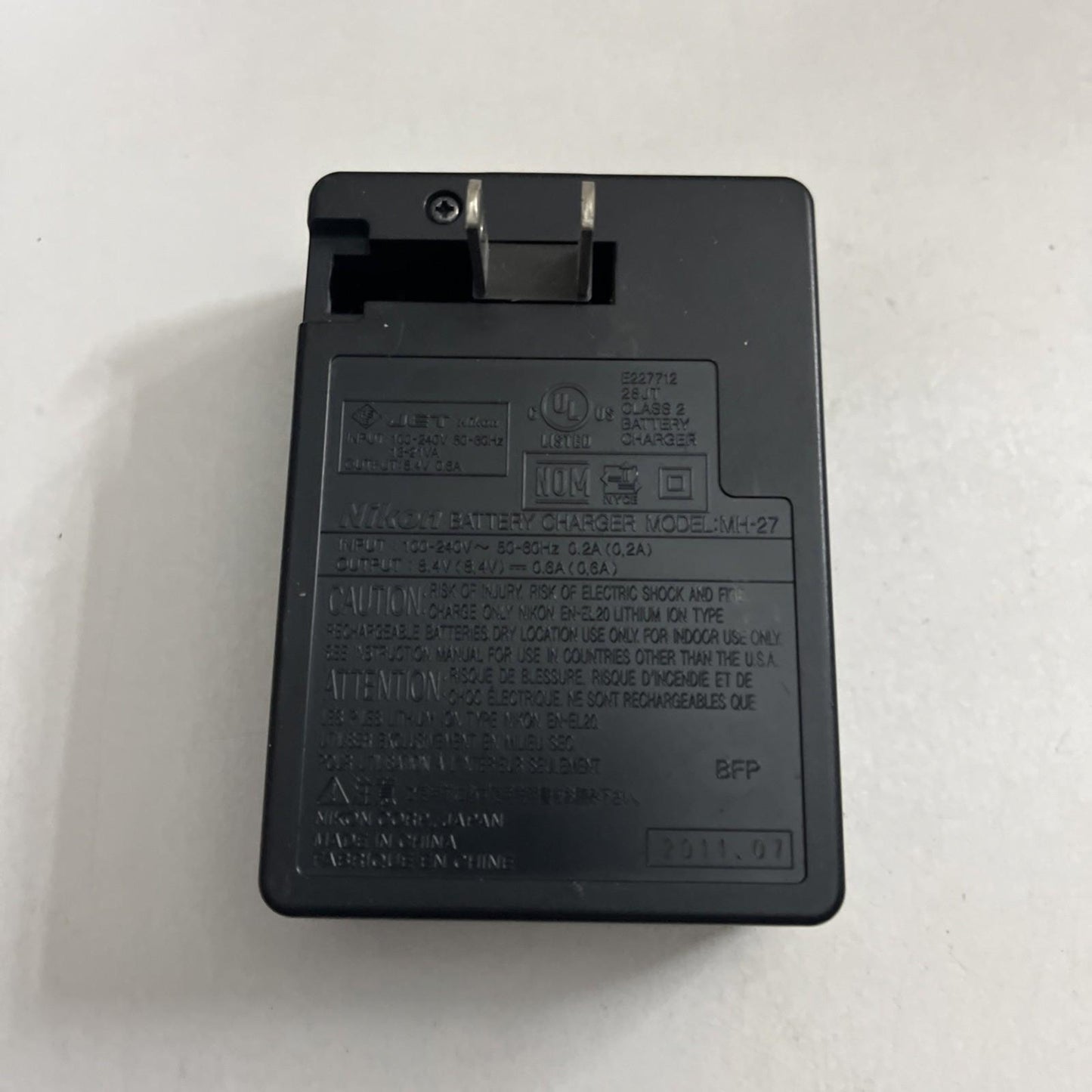 Genuine Nikon MH-27 Camera Battery Charger For EN-EL20 Battery