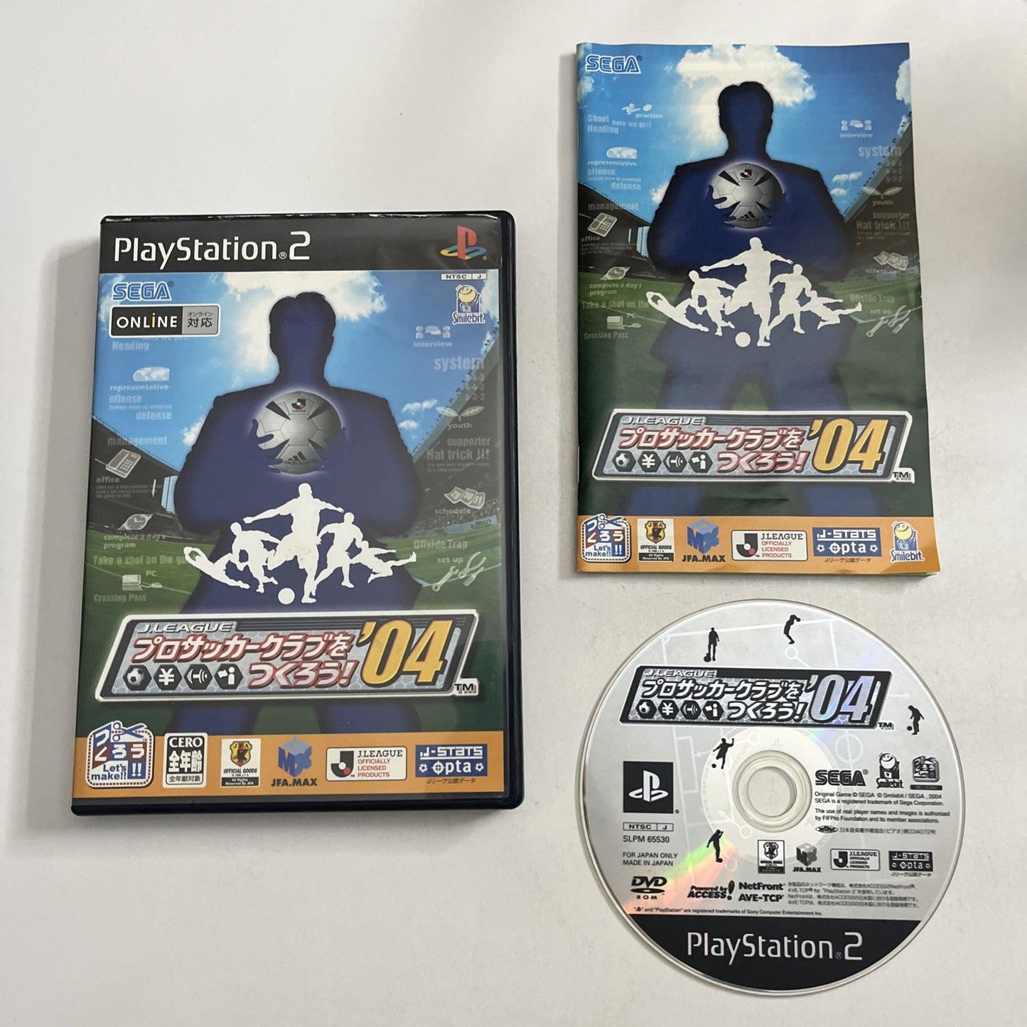 J-League Pro Soccer Club o Tsukurou! '04 PS2 Sony PlayStation NTSC-J JAPAN Game