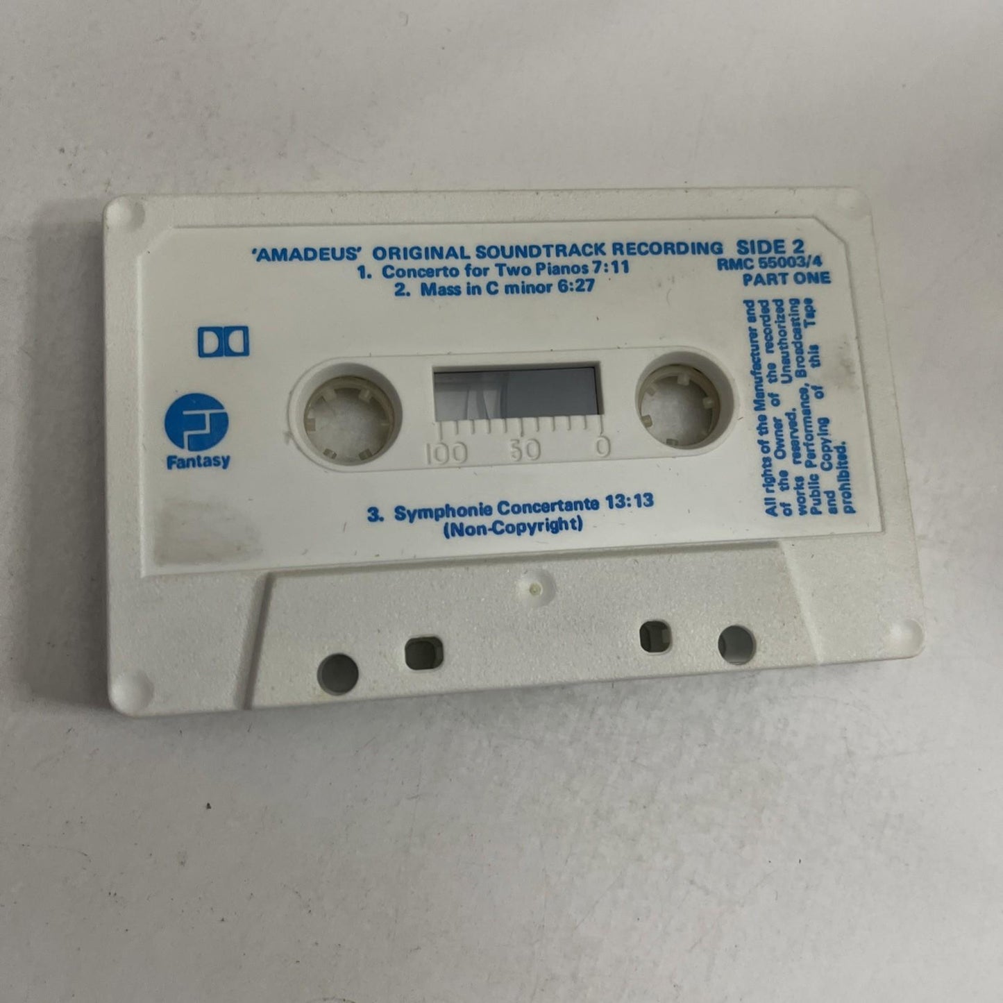 Amadeus Original Film Soundtrack Recording (Cassette, 1984)