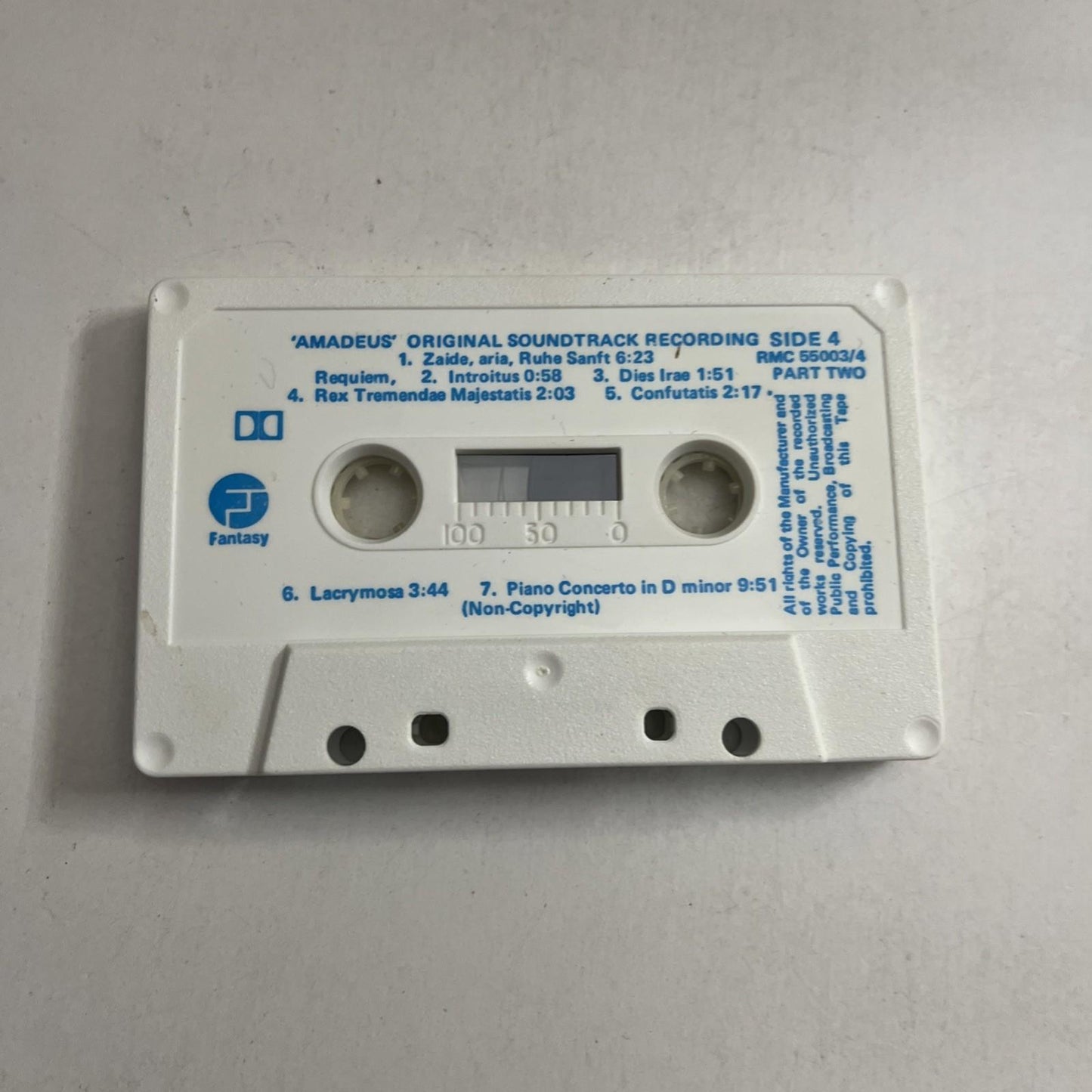Amadeus Original Film Soundtrack Recording (Cassette, 1984)