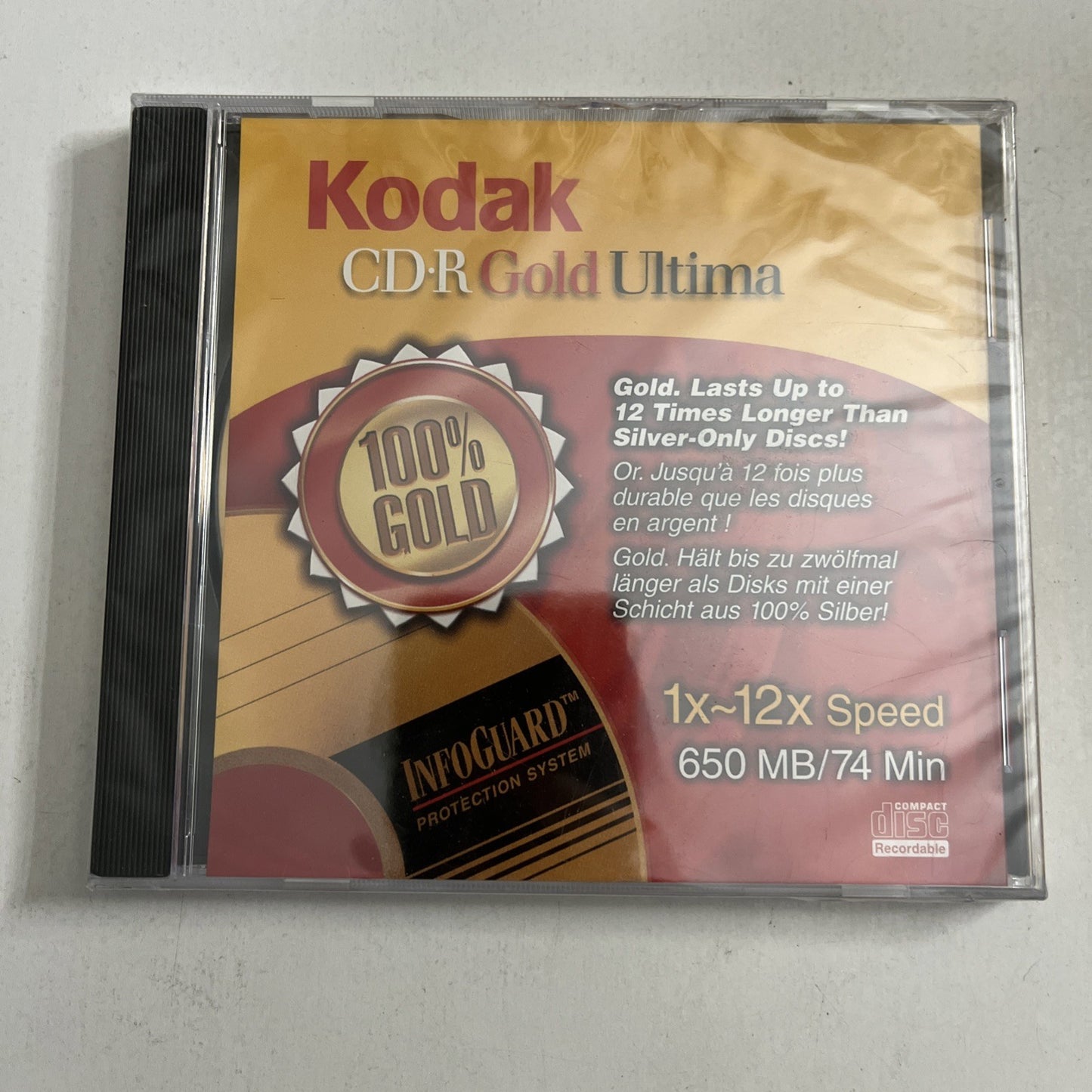 Kodak CD-R Gold Ultima 650MB Blank Media NEW Sealed