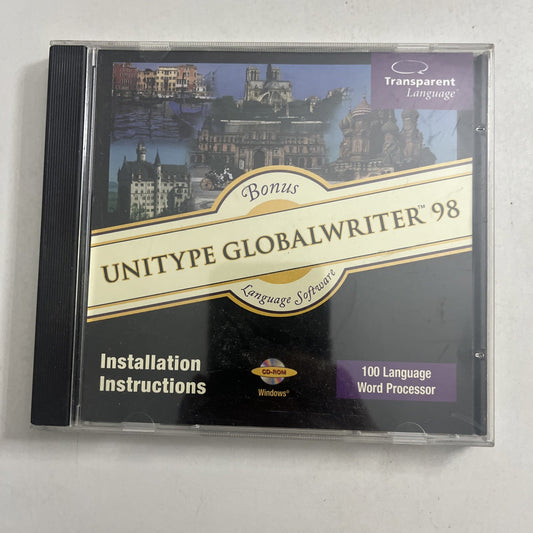 Unitype Global Writer 98 100 Language Word Processor PC Windows 95 98 Software