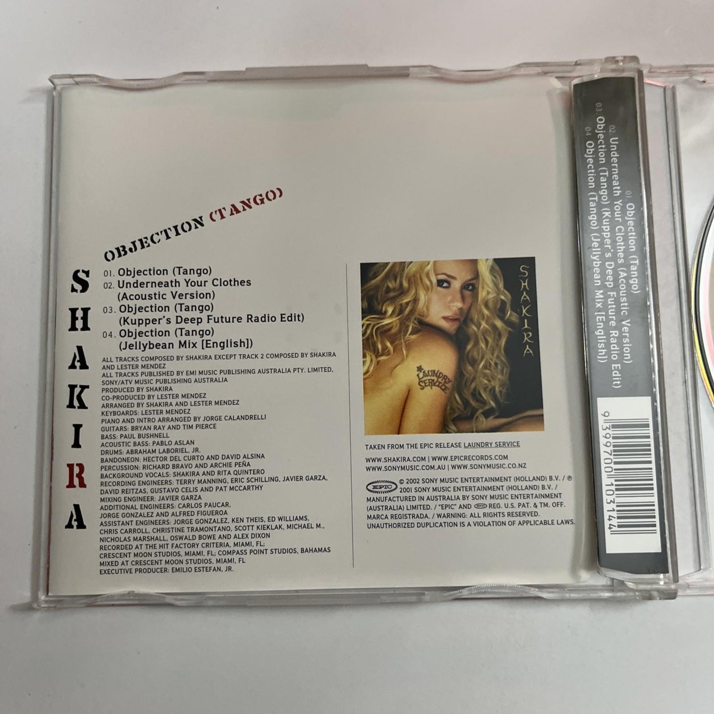 Shakira – Objection (Tango) (CD, 2002) Australia Single