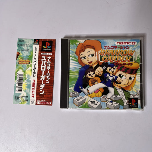 Namco Mahjong Sparrow Garden PS1 Sony PlayStation NTSC-J JAPAN Game Complete