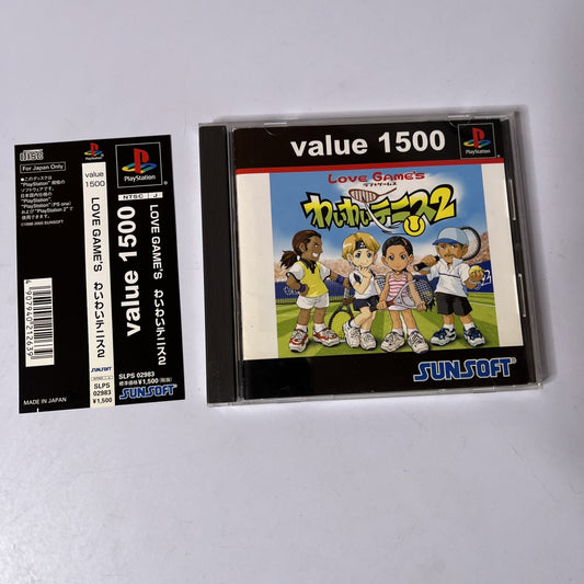 Love Games Wa Wa Tennis 2 PS1 Sony PlayStation NTSC-J JAPAN Game Complete