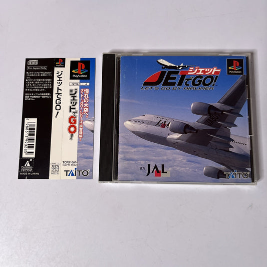 Jet De Go! Let's Go By Airliner PS1 Sony PlayStation NTSC-J JAPAN Game Complete