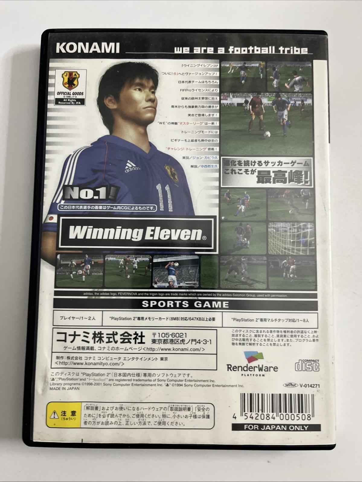 World Soccer Winning Eleven 6 PS2 Konami PlayStation NTSC-J JAPAN Game Complete