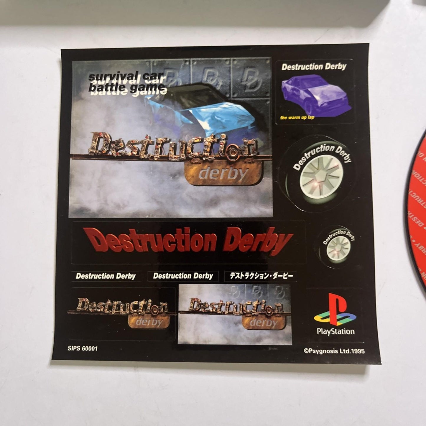 Destruction Derby 1996 PS1 Sony PlayStation NTSC-J JAPAN Game With Stickers